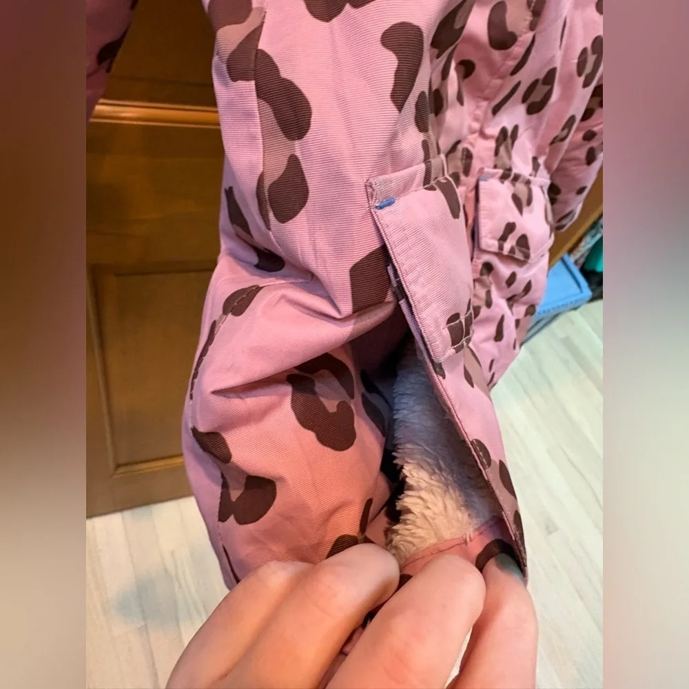 Mini Boden Pink Animal Print Waterproof Parka Size 5-6y